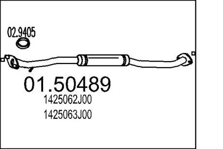 Середній глушник вихлопних газів MTS 01.50489