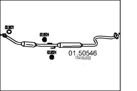 Середній глушник вихлопних газів MTS 01.50546