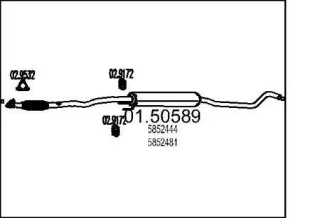 Середній глушник вихлопних газів MTS 01.50589