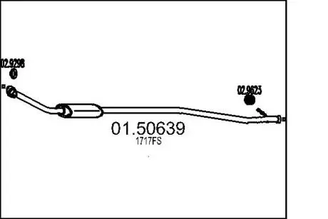 Середній глушник вихлопних газів MTS 01.50639