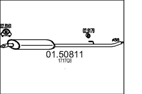 Середній глушник вихлопних газів MTS 01.50811