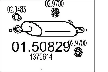 Середній глушник вихлопних газів MTS 01.50829