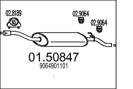 Середній глушник вихлопних газів MTS 01.50847