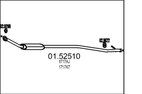 Средний глушитель выхлопных газов MTS 01.52510