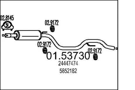 Середній глушник вихлопних газів MTS 01.53730