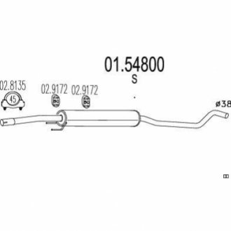 Середній глушник вихлопних газів MTS 01.54800