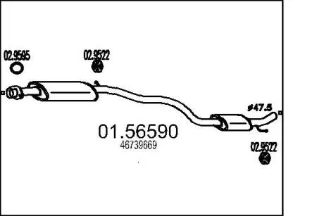 Середній глушник вихлопних газів MTS 01.56590