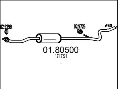 Середній глушник вихлопних газів MTS 01.80500