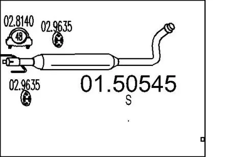 Середній глушник вихлопних газів MTS 01.50545