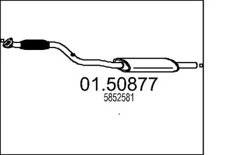 Середній глушник вихлопних газів MTS 01.50877