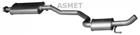 Середній глушник вихлопних газів ASMET 29.004 (фото 1)