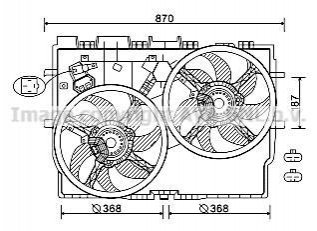 Вентилятор, охолодження двигуна AVA COOLING FT7585