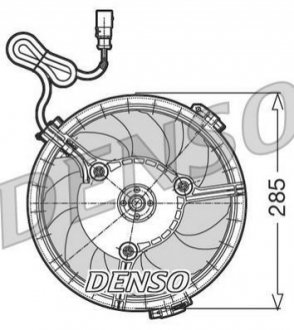 Вентилятор, охлаждение двигателя DENSO DER02005