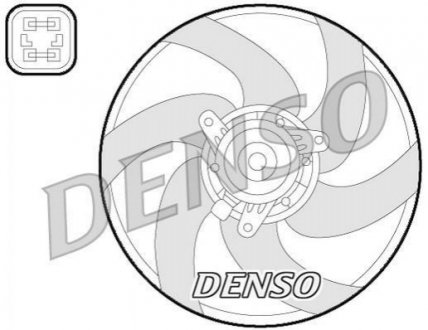 Вентилятор, охлаждение двигателя DENSO DER21022 (фото 1)