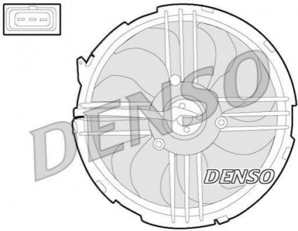 Вентилятор, охлаждение двигателя DENSO DER32009 (фото 1)
