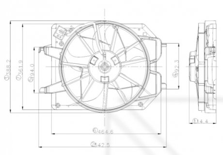 Вентилятор, охолодження двигуна NRF 47021