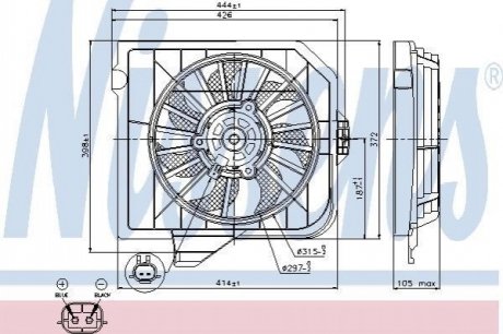 Вентилятор, охолодження двигуна NISSENS 85090 (фото 1)