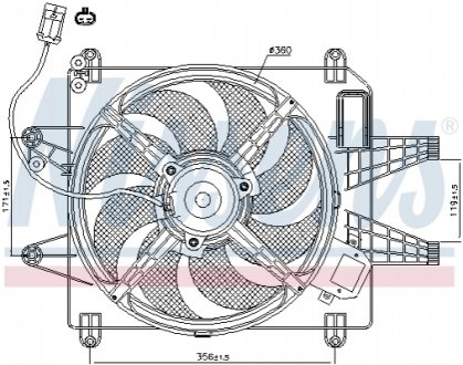 Вентилятор, охолодження двигуна NISSENS 85167