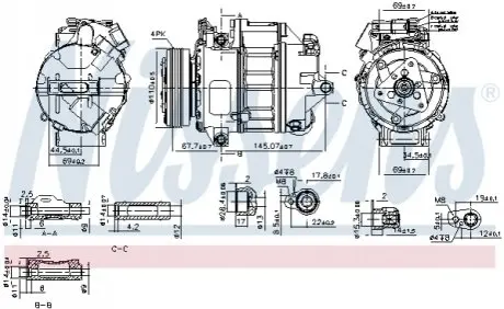 КОМПРЕССОР КЛИМЫ BMW X5 /E70/ 07- NISSENS 890759