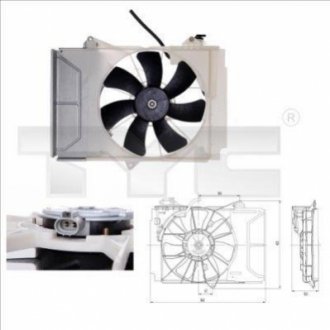 Вентилятор, охлаждение двигателя TYC 836-0011