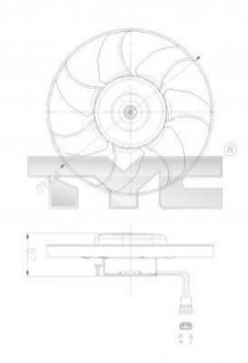 Вентилятор, охлаждение двигателя TYC 837-0025 (фото 1)
