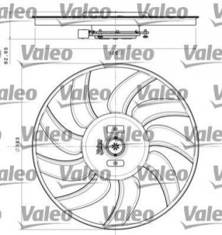 Вентилятор, охолодження двигуна Valeo 696350