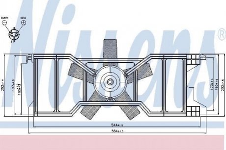 Вентилятор, охолодження двигуна NISSENS 85630 (фото 1)