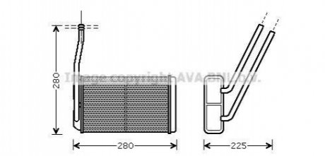 Теплообменник, отопление салона AVA COOLING AU6177 (фото 1)
