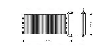 Теплообмінник, опалення салону AVA COOLING MSA6441