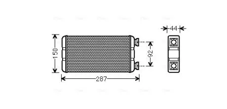 Теплообмінник, опалення салону AVA COOLING RTA6457