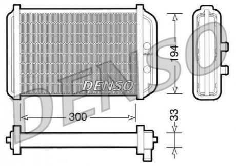 Теплообмінник, опалення салону DENSO DRR09033