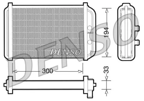 Теплообмінник, опалення салону DENSO DRR09033