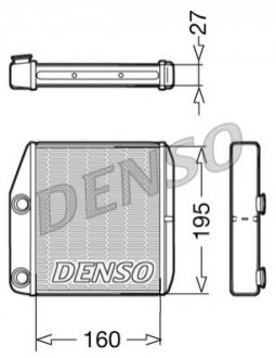 Теплообмінник, опалення салону DENSO DRR09075 (фото 1)