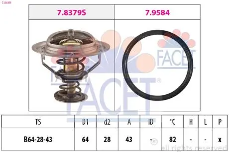 Термостат, охолоджуюча рідина FACET 7.8649
