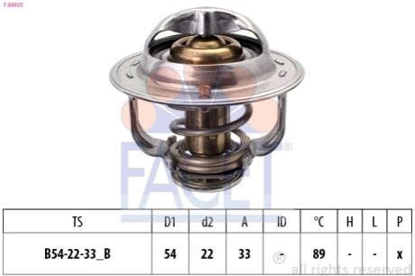 Термостат, охолоджуюча рідина FACET 7.8693S (фото 1)