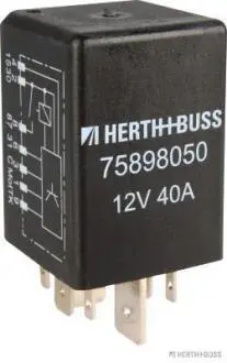 Реле (не более 60Вт и более 2А) HERTH+BUSS / JAKOPARTS 75898050