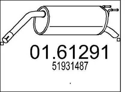 Умик коек. FIAT BRAVO 1.4 16 В MTS 01.61291