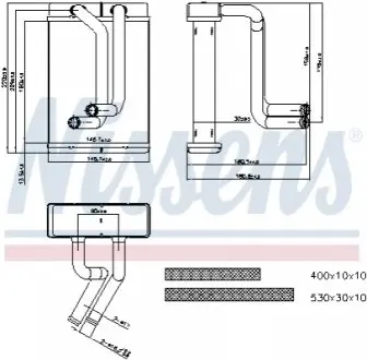 Теплообмінник, опалення салону NISSENS 77508