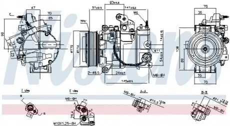 КОМПРЕССОР КОНДИЦИОНЕРА INFINITI NISSENS 890816