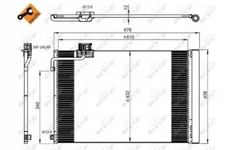 Ч?ODNICA КОНДИЦИОНЕР MERCEDES NRF 350214