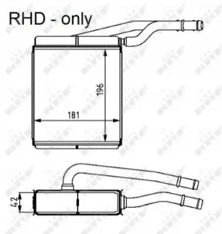 Теплообменник, отопление салона NRF 54226