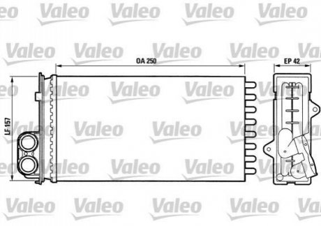 Теплообменник, отопление салона Valeo 883976