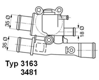 Термостат, охлаждающая жидкость WAHLER 3481.88D
