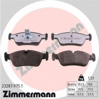 КЛОКИ ХАМУЛК. BMW 3 E36 91-00 ZIMMERMANN 23287.975.1