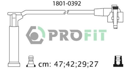 Комплект кабелів високовольтних PROFIT 1801-0392 (фото 1)