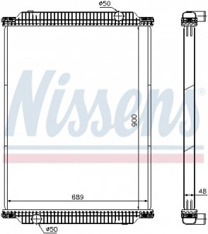 Радіатор, охолодження двигуна NISSENS 61448