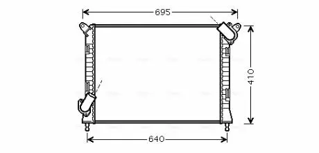Радіатор, охолодження двигуна AVA COOLING BWA2307