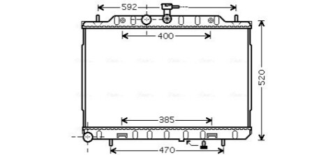 Радіатор, охолодження двигуна AVA COOLING DN2293