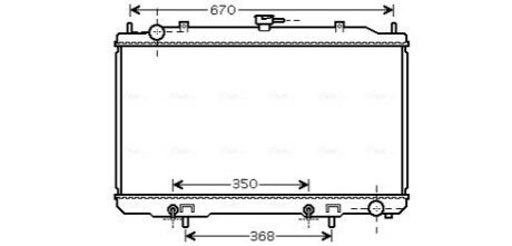 Радіатор, охолодження двигуна AVA COOLING DN2320
