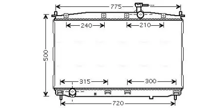 AVA HYUNDAI Радіатор охолодження SANTA-FE 2.0-2.2 06- (механіка) AVA COOLING HY2173 (фото 1)